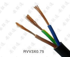 小平方護套電線RVV3*0.75